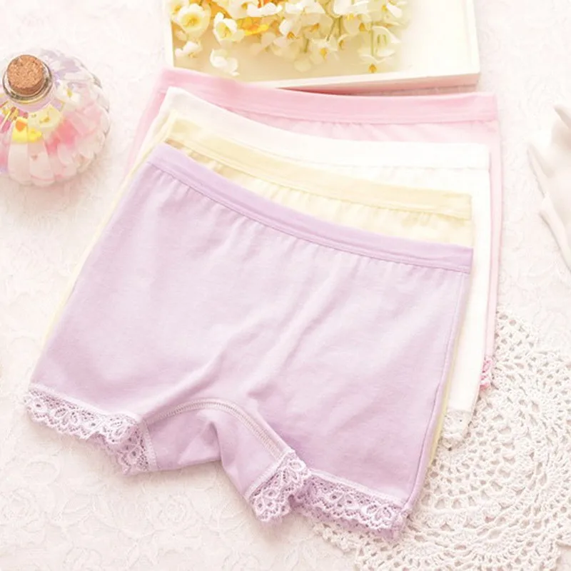 4Pcs / Lot Baby Girls 100% Cotton Lace Underwears Children Bow Boxer Briefs Kids Cute Panties For 3-7Y
4Pcs / Lot Baby Girls 100% Cotton Lace Underwears Children Bow Boxer Briefs Kids Cute Panties For 3-7Y