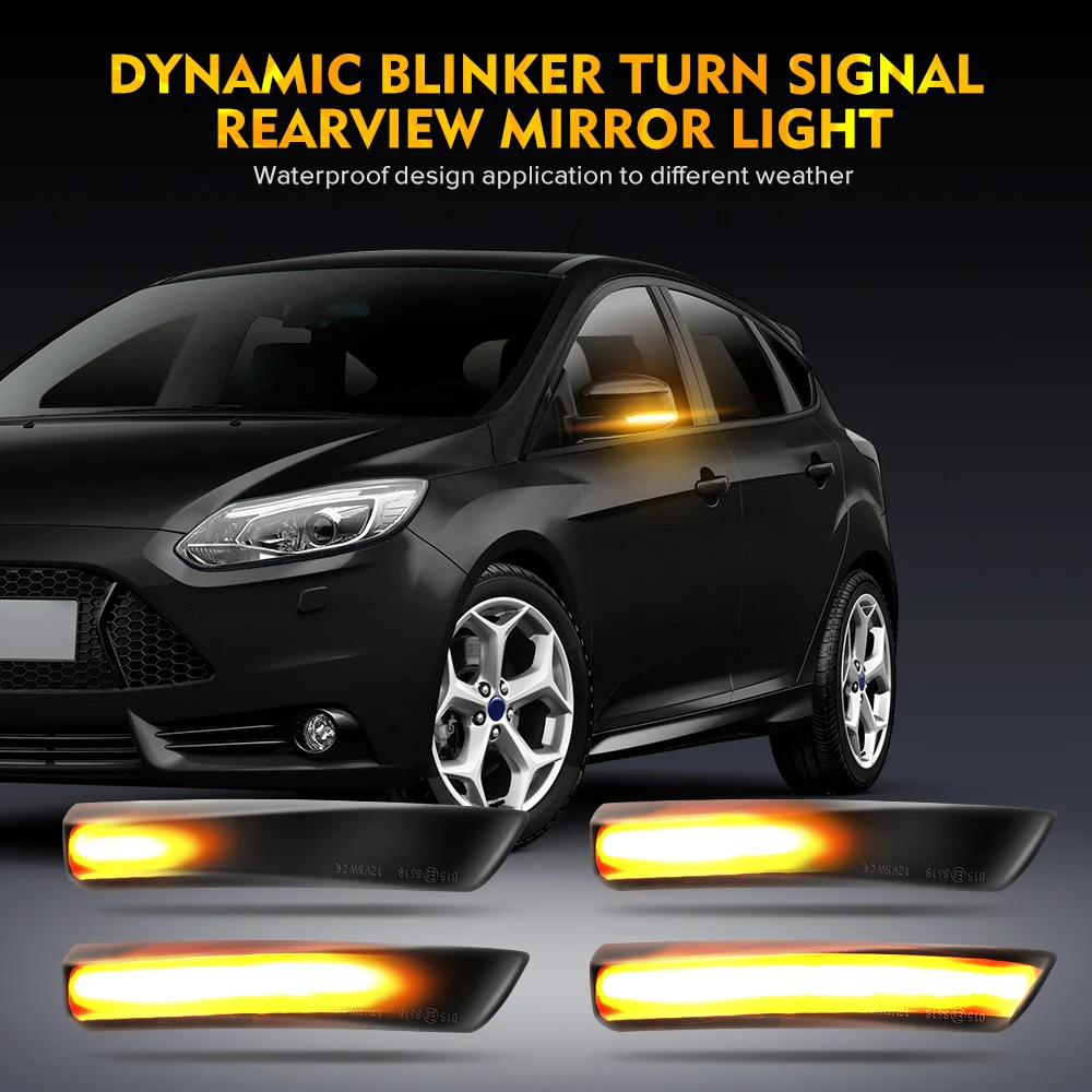 Black Dynamic Turn Signal Light LED Side Rearview Mirror Sequential Indicator Blinker Lamp For Ford Focus 2 3 Mk2 Mk3 Mondeo Mk4
Black Dynamic Turn Signal Light LED Side Rearview Mirror Sequential Indicator Blinker Lamp For Ford Focus 2 3 Mk2 Mk3 Mondeo Mk4