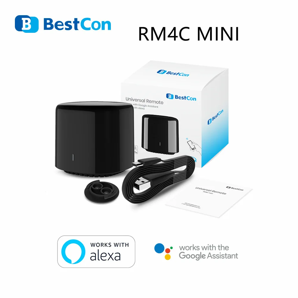 Беспроводной универсальный пульт дистанционного управления Broadlink RM4C Mini Automation WiFi IR RF работает с Alexa Google Home IFTTT
Беспроводной универсальный пульт дистанционного управления Broadlink RM4C Mini Automation WiFi IR RF работает с Alexa Google Home IFTTT