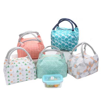 Unisex Simple Style Lunch Bag, Geometric Printing Lunch Box Storage Bag Food Heat Preservation Cold Insulation Bento Pouch
Unisex Simple Style Lunch Bag, Geometric Printing Lunch Box Storage Bag Food Heat Preservation Cold Insulation Bento Pouch