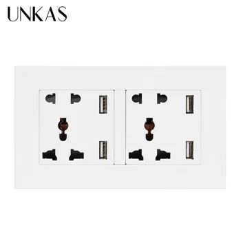 UNKAS PC Panel Wall Socket Dual Universal 5 Hole Power Outlet With 4 USB Smart Induction Charger Port for Mobile
UNKAS PC Panel Wall Socket Dual Universal 5 Hole Power Outlet With 4 USB Smart Induction Charger Port for Mobile