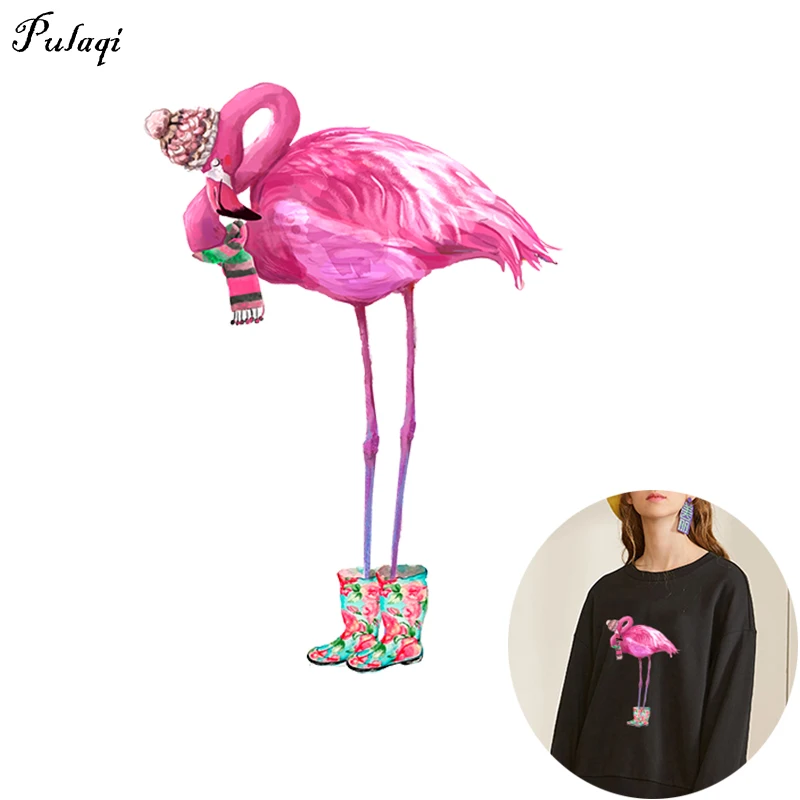 Pulaqi Fashion Flamingos Patches Iron On Transfers For Clothing Lovely Animal Bird Heat Thermal Transfer Stripe Patch Decoration
Pulaqi Fashion Flamingos Patches Iron On Transfers For Clothing Lovely Animal Bird Heat Thermal Transfer Stripe Patch Decoration