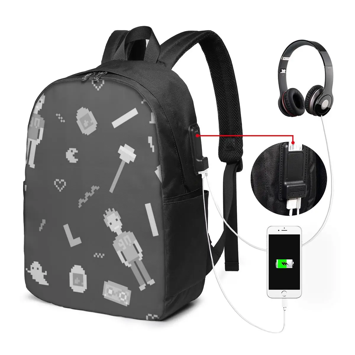 NOISYDESIGNS Girl Backpacks 90s Retro Game USB Charging Student Laptop School Bags Women Fashion Backpack Mochilas Para Jovenes 
NOISYDESIGNS Girl Backpacks 90s Retro Game USB Charging Student Laptop School Bags Women Fashion Backpack Mochilas Para Jovenes