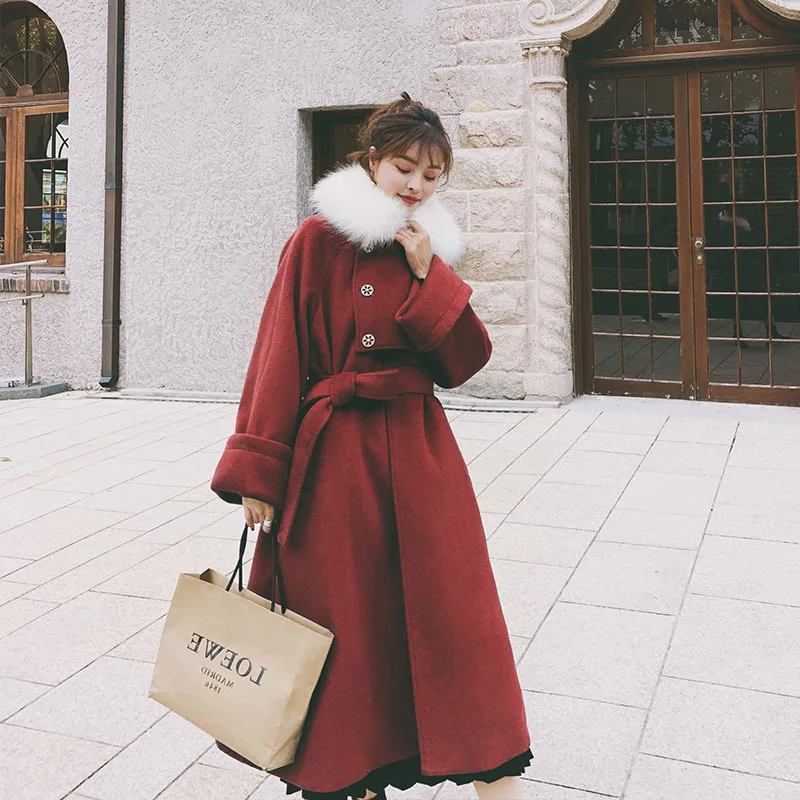 Photo Shoot 2020 New Style Furry Collar Long Red Woolen Jacket Women's Winter Hepburn Wind Lace-up Waist Hugging Duffle Coat
Photo Shoot 2020 New Style Furry Collar Long Red Woolen Jacket Women's Winter Hepburn Wind Lace-up Waist Hugging Duffle Coat