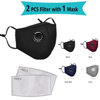 1mask 2filters Cotton Mask With Breathing Valve Respirator Dust Masks With Filters Mouth Mask Mascarillas Masque Unisex 
1mask 2filters Cotton Mask With Breathing Valve Respirator Dust Masks With Filters Mouth Mask Mascarillas Masque Unisex