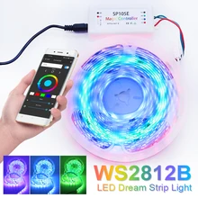 WS2812 LED Strip Light 60leds/m 24V RGB WS2812B 5m Dream Lights App Remote Control Room Decoration SMD5050 Led Lights Waterproof
WS2812 LED Strip Light 60leds/m 24V RGB WS2812B 5m Dream Lights App Remote Control Room Decoration SMD5050 Led Lights Waterproof