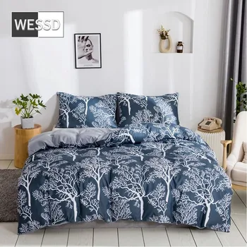 Blue Forest Printed Home Bed Linen Nordic Style Tree Pattern Duvet Cover 240*220 CM Queen King Double Single Bedding Set Luxury 
Blue Forest Printed Home Bed Linen Nordic Style Tree Pattern Duvet Cover 240*220 CM Queen King Double Single Bedding Set Luxury