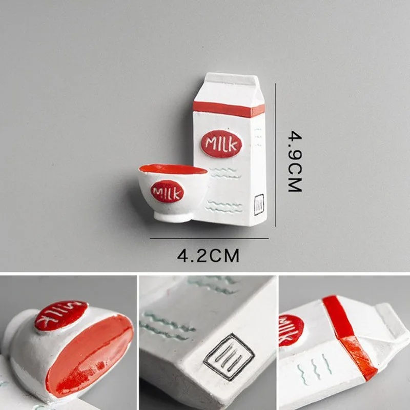 3D magnes do lodówki imitujący jedzenie - kreatywna dekoracja, śliczne naklejki - Wianko - 12
