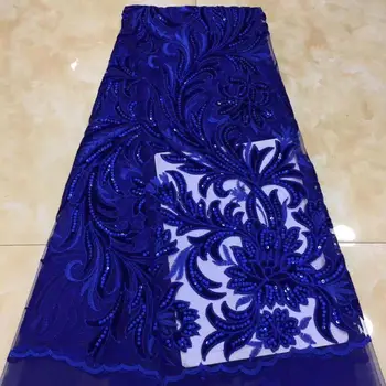 High Quality African Sequined Velvet Lace Fabric royal Blue French Mesh Lace Fabric With Sequins For Evening Dress Sew
High Quality African Sequined Velvet Lace Fabric royal Blue French Mesh Lace Fabric With Sequins For Evening Dress Sew