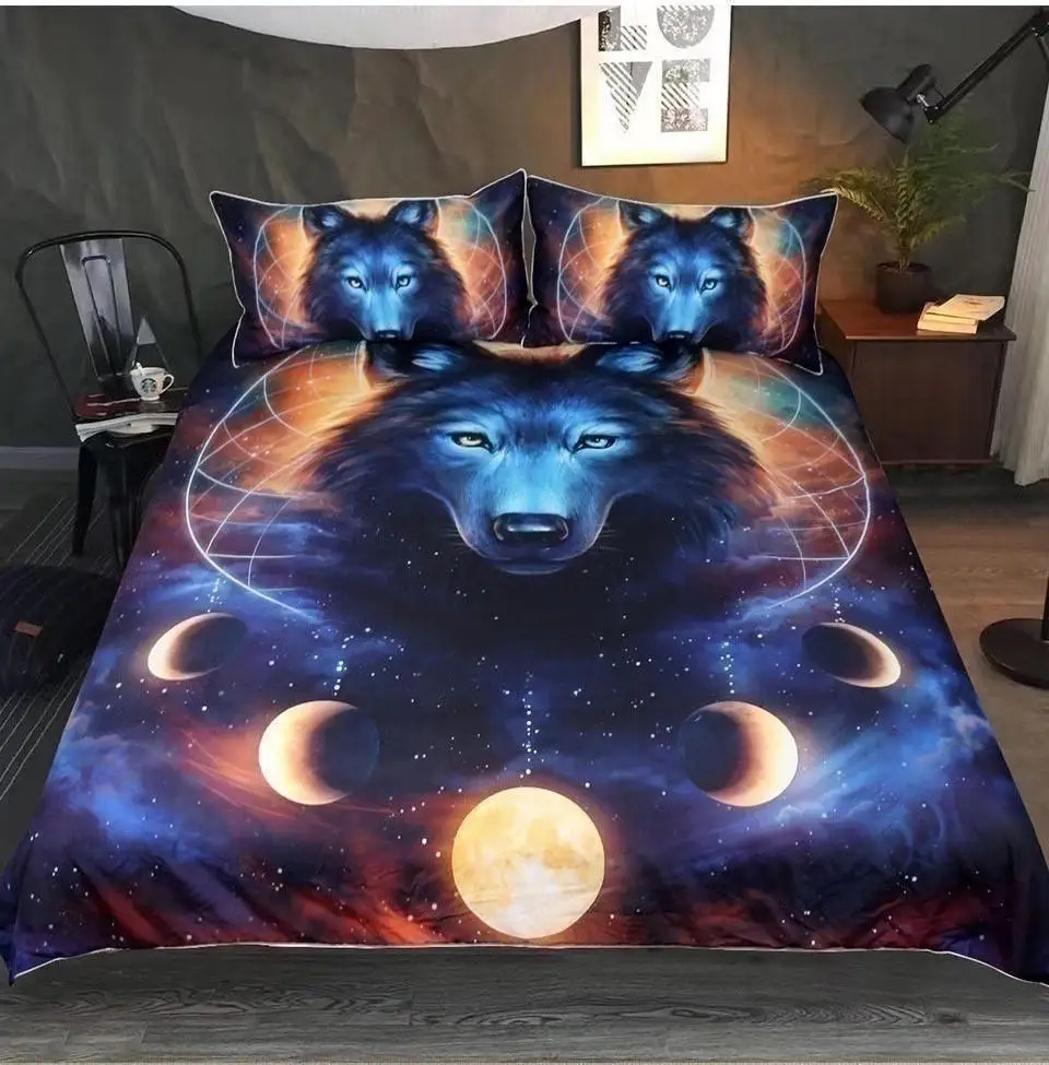 NEW 3D Sun and Wolf printing Bedding set with pillowcases set single double queen king sizes
NEW 3D Sun and Wolf printing Bedding set with pillowcases set single double queen king sizes
