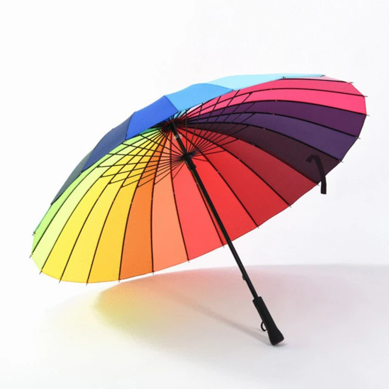 24K Rainbow Umbrella Men's Windproof Leather Handle Umbrella Ladies Long Handle Umbrella Sunscreen Umbrella Waterproof Umbrella
24K Rainbow Umbrella Men's Windproof Leather Handle Umbrella Ladies Long Handle Umbrella Sunscreen Umbrella Waterproof Umbrella