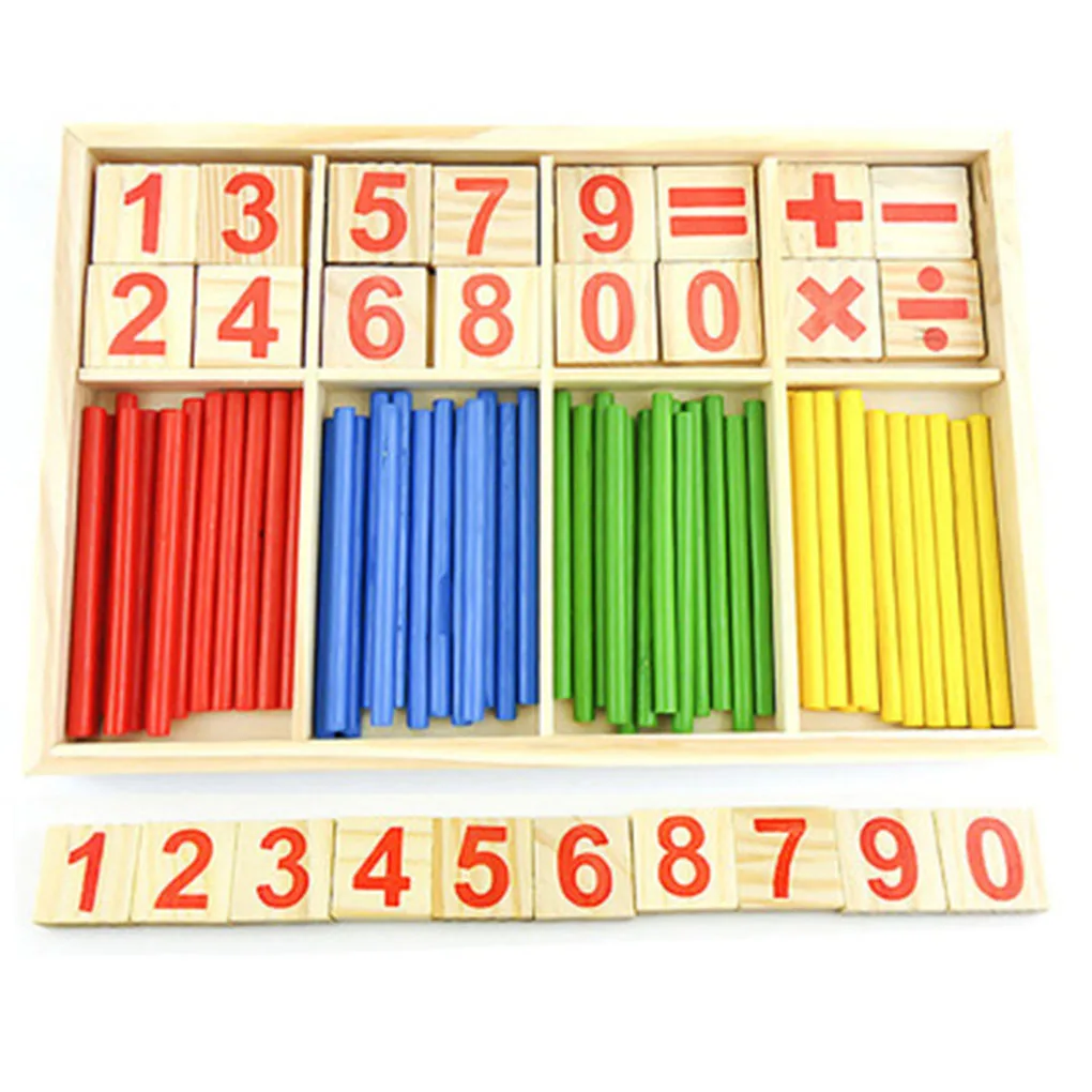 New Wooden Counting Sticks And Numbers Blocks Toy Intelligence Sticks for Kids Mathematical Development
New Wooden Counting Sticks And Numbers Blocks Toy Intelligence Sticks for Kids Mathematical Development