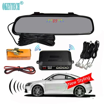 OkeyTech New Styling Parking Mirror Digital Auto Parking Radar System With 4 Sensors LED Display Car Parking Sensor Kit
OkeyTech New Styling Parking Mirror Digital Auto Parking Radar System With 4 Sensors LED Display Car Parking Sensor Kit
