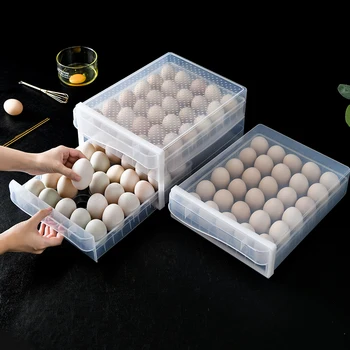 30/60 Grid Large Capacity Egg Holder for Refrigerator Household Egg Fresh Storage Box for Fridge Egg Storage Container HUG
30/60 Grid Large Capacity Egg Holder for Refrigerator Household Egg Fresh Storage Box for Fridge Egg Storage Container HUG