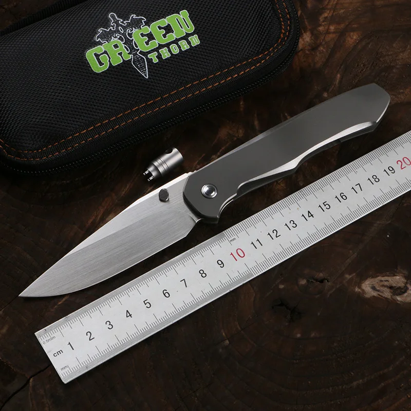 Складной нож Green thorn lochsa карманный Клинок с лезвием s90v и титановой ручкой TC21 для