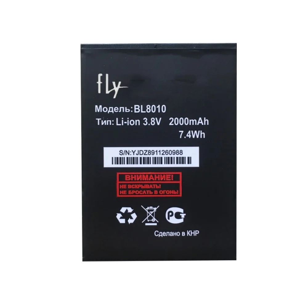 Сменный литий-ионный аккумулятор BL8010 3 7 В 2000 мАч для Телефона Fly FS501 Nimbus BL 8010
