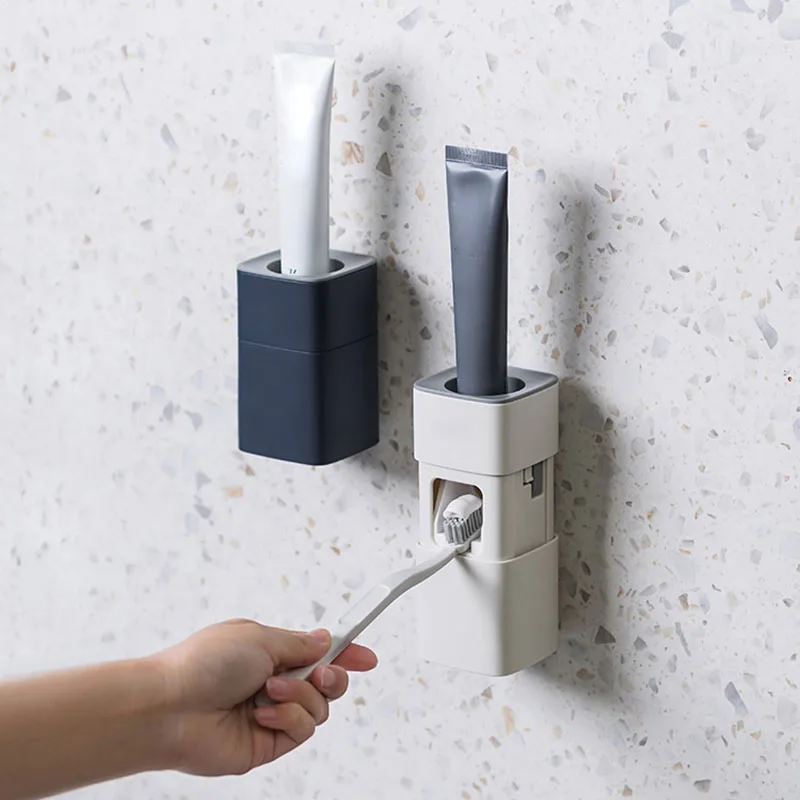 Automatic Toothpaste Dispenser Wall Mount Toothpaste Squeezers Stand Toothbrush Holder Rack Bathroom Accessories Set
Automatic Toothpaste Dispenser Wall Mount Toothpaste Squeezers Stand Toothbrush Holder Rack Bathroom Accessories Set