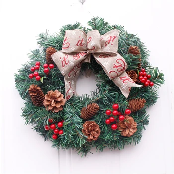 40cm Small Christmas Wreath Pine Cones Pine Tower Christmas Decoration Artificial Handmade Garland For Home Decoration Garland
40cm Small Christmas Wreath Pine Cones Pine Tower Christmas Decoration Artificial Handmade Garland For Home Decoration Garland