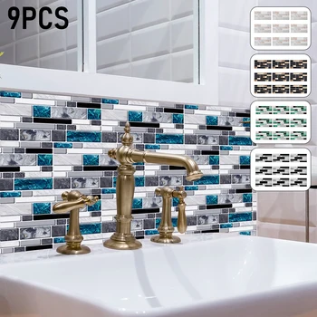 9PCS Kitchen Tile Stickers Removable Peel Self Adhesive Mosaic Marble Tile Backsplash Wall Sticker Bathroom Kitchen Home Decor
9PCS Kitchen Tile Stickers Removable Peel Self Adhesive Mosaic Marble Tile Backsplash Wall Sticker Bathroom Kitchen Home Decor