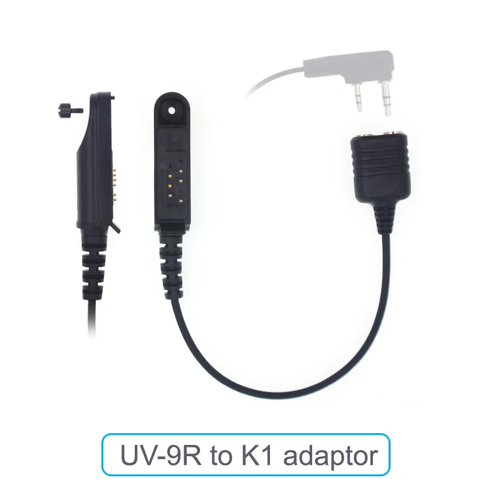 Кабель адаптера Baofeng UV-9R Plus UV-XR водонепроницаемый к 2 контактам подходит для UV-5R UV-82
