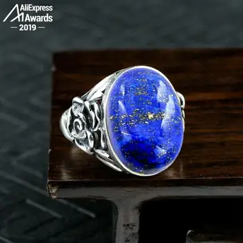 13*18mm 6.18 Sale S925 Sterling Silver Asia Lapis Rings Exaggerated Rings Chinatown Afghanistan Retro Gemstone
13*18mm 6.18 Sale S925 Sterling Silver Asia Lapis Rings Exaggerated Rings Chinatown Afghanistan Retro Gemstone