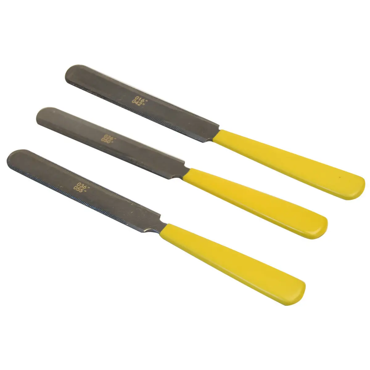 18.2cm Steel T12 Yellow Guitar Gauged Nut Slotting Files Double Sided Nut Saddle Files Luthier Guitar Tool 
18.2cm Steel T12 Yellow Guitar Gauged Nut Slotting Files Double Sided Nut Saddle Files Luthier Guitar Tool