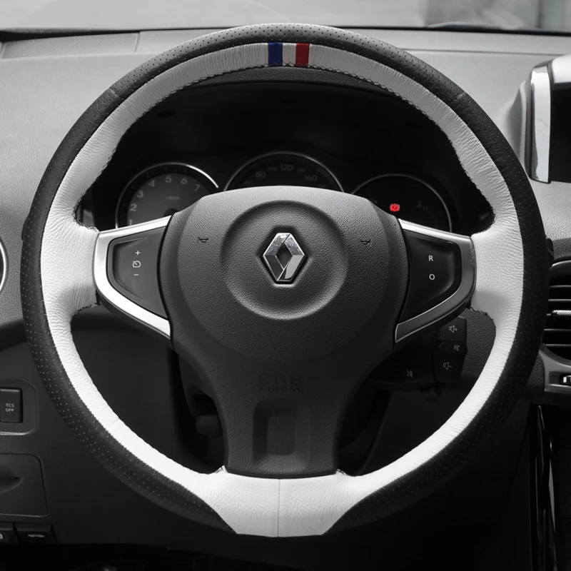 Кожаный замшевый чехол на руль для Renault Koleos, Kadjar, Megane, Captur, Fluence, сделай сам, аксессуары для интерьера автомобиля 
Кожаный замшевый чехол на руль для Renault Koleos, Kadjar, Megane, Captur, Fluence, сделай сам, аксессуары для интерьера автомобиля