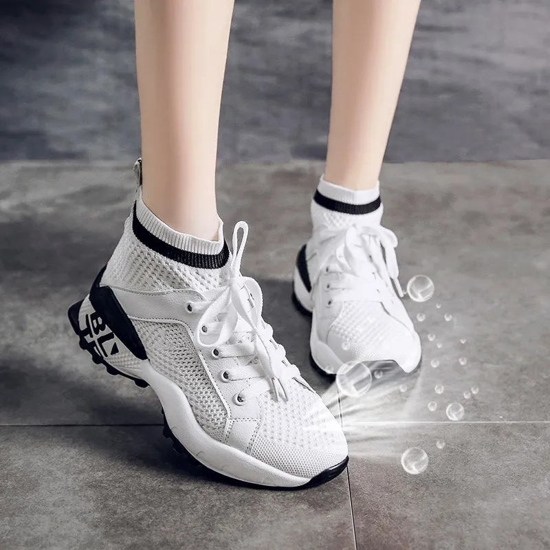Athletic Shoes Women's 2019 Autumn New pin fei Woven Breathable Casual Shoes Hight-top Sports Running INS Shoes
Athletic Shoes Women's 2019 Autumn New pin fei Woven Breathable Casual Shoes Hight-top Sports Running INS Shoes