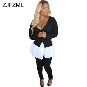 Causal Plus Size 2 Piece Set Sweat Suits Women Deep V-Neck Long Sleeve Irregular Long Tshirt and Bodycon Pants Winter Outfits
Causal Plus Size 2 Piece Set Sweat Suits Women Deep V-Neck Long Sleeve Irregular Long Tshirt and Bodycon Pants Winter Outfits
