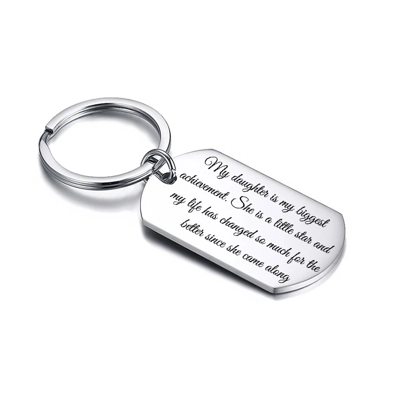 Personalized Assorted To My Daughter Stainless Steel Key Chains for Women Engraved Inspirational Kaychain Custom Gift
Personalized Assorted To My Daughter Stainless Steel Key Chains for Women Engraved Inspirational Kaychain Custom Gift