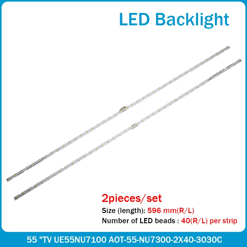 20pcsLED backlight strip 40 LED for Sam sung 55 "TV UN55NU7300F UE55NU7105 AOT_55_NU7300_NU7100 55NU710C BN96-45913A BN61-15485A |