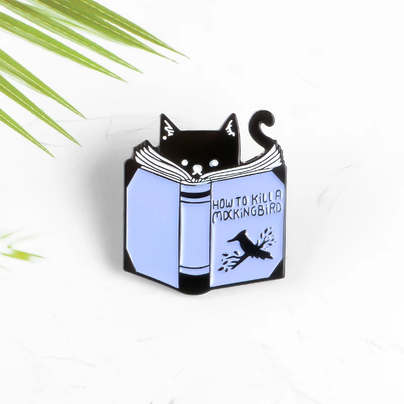 Reading Cat How to Kill A Mocking Bird Book Enamel pin Creative Daily Badge Backpack Clothes Lapel Pin Brooch for Friends
Reading Cat How to Kill A Mocking Bird Book Enamel pin Creative Daily Badge Backpack Clothes Lapel Pin Brooch for Friends