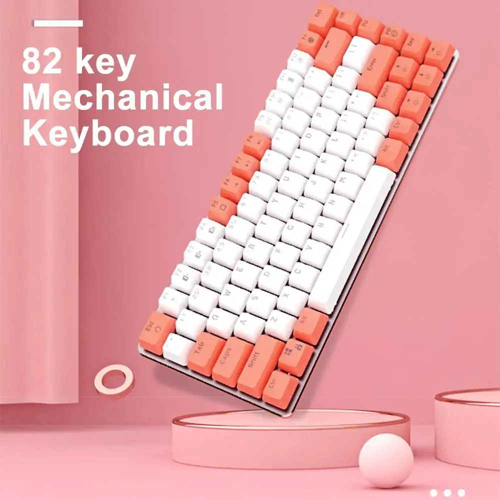 82 Keys Mechanical Keyboard ABS Keycap Two-color Injection White Light Backlight USB Wired Gaming Mechanical Keyboards For Gamer
82 Keys Mechanical Keyboard ABS Keycap Two-color Injection White Light Backlight USB Wired Gaming Mechanical Keyboards For Gamer