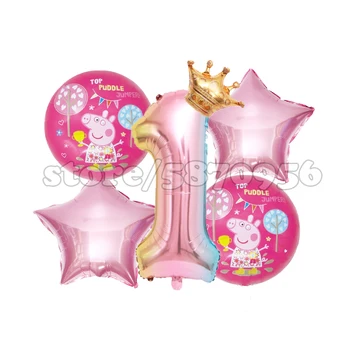 Peppa Pig color George Birthday Party balloon globos Pink Blue Pig baby shower toys Party supplies
Peppa Pig color George Birthday Party balloon globos Pink Blue Pig baby shower toys Party supplies