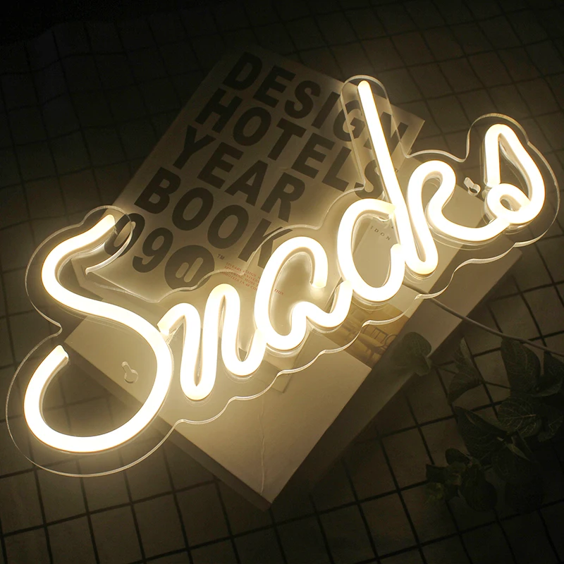 Wanxing Led Snacks Letter Neon Lights For Shop Store Room Home Decor Wall Hanging Art USB Acrylic Neon Sign Party Xmas Gift
Wanxing Led Snacks Letter Neon Lights For Shop Store Room Home Decor Wall Hanging Art USB Acrylic Neon Sign Party Xmas Gift