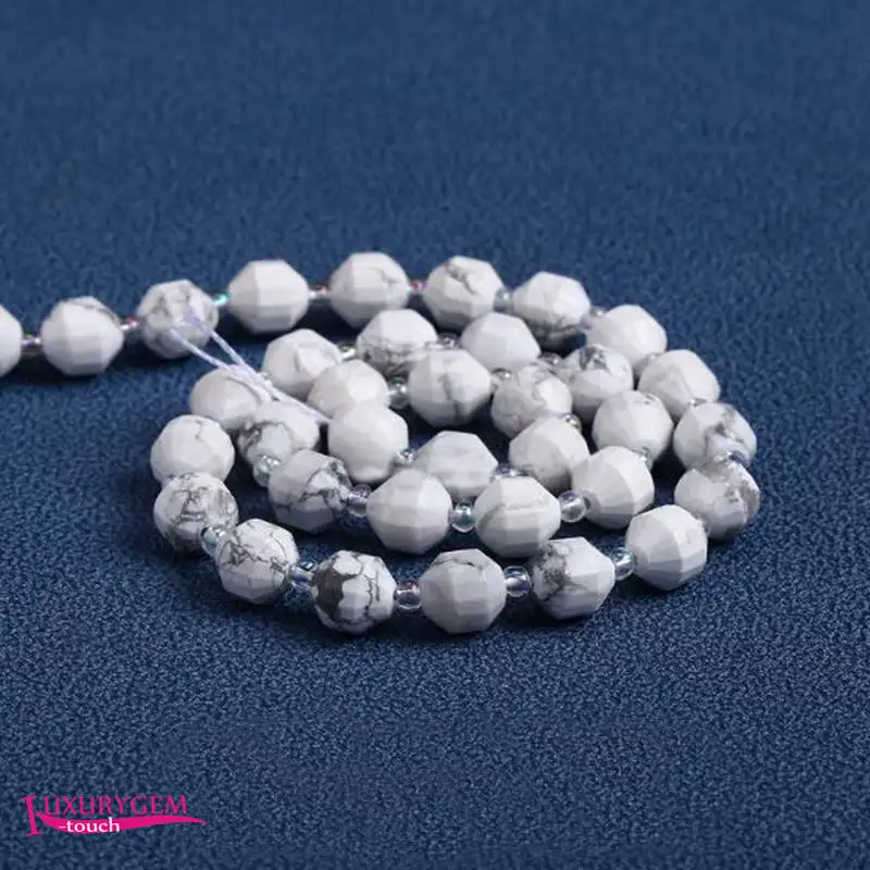 Natural White Turquoises Stone Spacer Loose Beads 6/8/10mm Faceted Olives Shape DIY Jewelry Making Bead a3821
Natural White Turquoises Stone Spacer Loose Beads 6/8/10mm Faceted Olives Shape DIY Jewelry Making Bead a3821