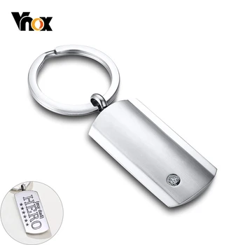 Vnox Custom Key Chain Matte Stainless Steel with AAA CZ Stone Insert Business Style Geometric Keychains for Women Men
Vnox Custom Key Chain Matte Stainless Steel with AAA CZ Stone Insert Business Style Geometric Keychains for Women Men