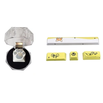 PBT Keycaps (6.25U Space + ESC + Input + Numeric Keyboard Input)-Yellow & Cat Claw ESC Keycap PBT + Silicone Keycap
PBT Keycaps (6.25U Space + ESC + Input + Numeric Keyboard Input)-Yellow & Cat Claw ESC Keycap PBT + Silicone Keycap