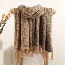 Luxury Jacquard Weave Cashmere Scarf Winter Women Pashmina Shawls Warm Blanket Wraps Female Foulard letter Thick Scarves Hijab
Luxury Jacquard Weave Cashmere Scarf Winter Women Pashmina Shawls Warm Blanket Wraps Female Foulard letter Thick Scarves Hijab