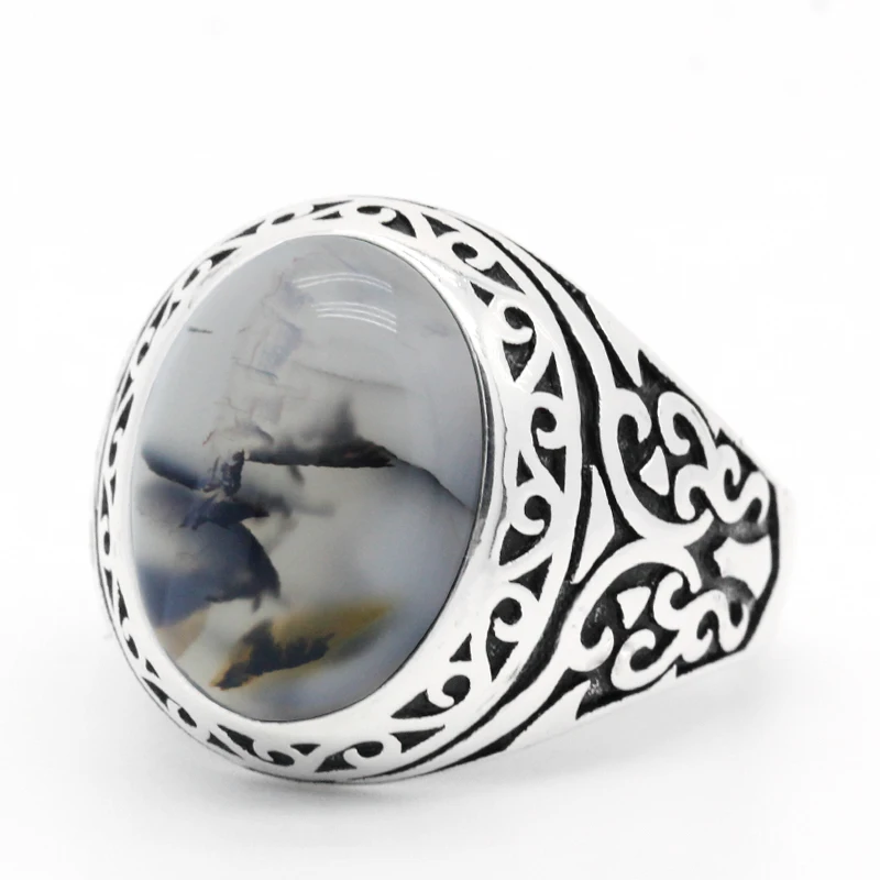 Мужское кольцо из стерлингового серебра 925 пробы мужское натурального