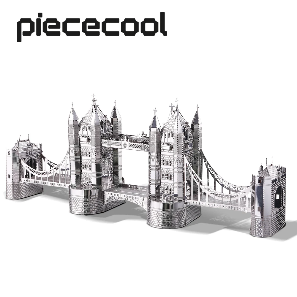 

Piececool 3D Metal Puzzle -London Tower Bridge Jigsaw Toy ,Model Building Kits Christmas and Birthday Gifts for Adults