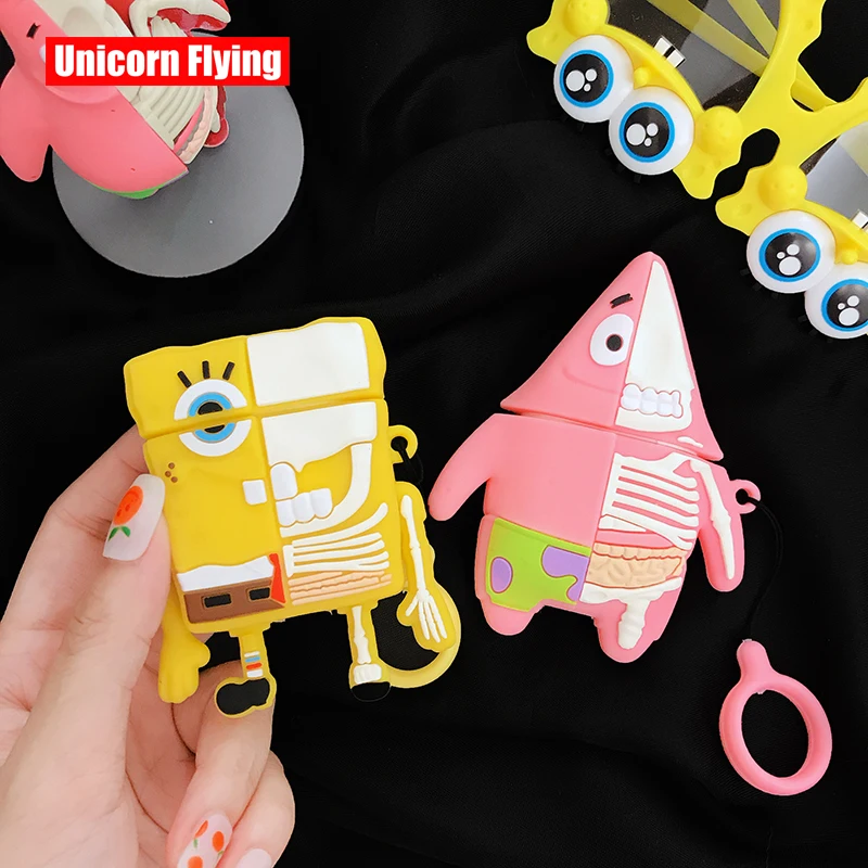 LinXiang Cute 3D SpongeBob SquarePants Patrick Star Bluetooth Earphone Cover Silicone Protective Case For Apple Airpods 1 2
LinXiang Cute 3D SpongeBob SquarePants Patrick Star Bluetooth Earphone Cover Silicone Protective Case For Apple Airpods 1 2
