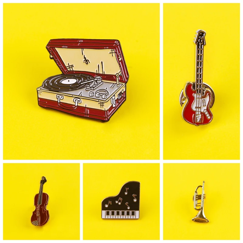 Cute Musical Instrument Badges on Backpack Guitar Brooches Badges for Clothes Badge Enamel Pins for Backpacks Clothes Lapel Pin
Cute Musical Instrument Badges on Backpack Guitar Brooches Badges for Clothes Badge Enamel Pins for Backpacks Clothes Lapel Pin