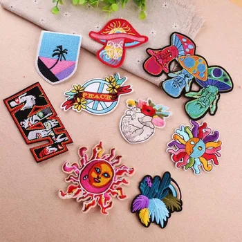 Embroidered Cloth Stickers Mushroom Firework Sun Clothes Decorative Patch Stickers Badge Iron On Cartoon Patches For Clothes
Embroidered Cloth Stickers Mushroom Firework Sun Clothes Decorative Patch Stickers Badge Iron On Cartoon Patches For Clothes