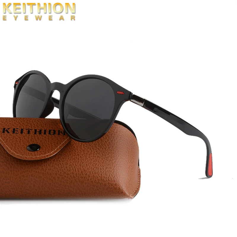 Фото KEITHION Classic Retro Round Sunglasses Women Brand TR90 Polarized Men Driving Mirror Sun glasses For | Аксессуары для одежды