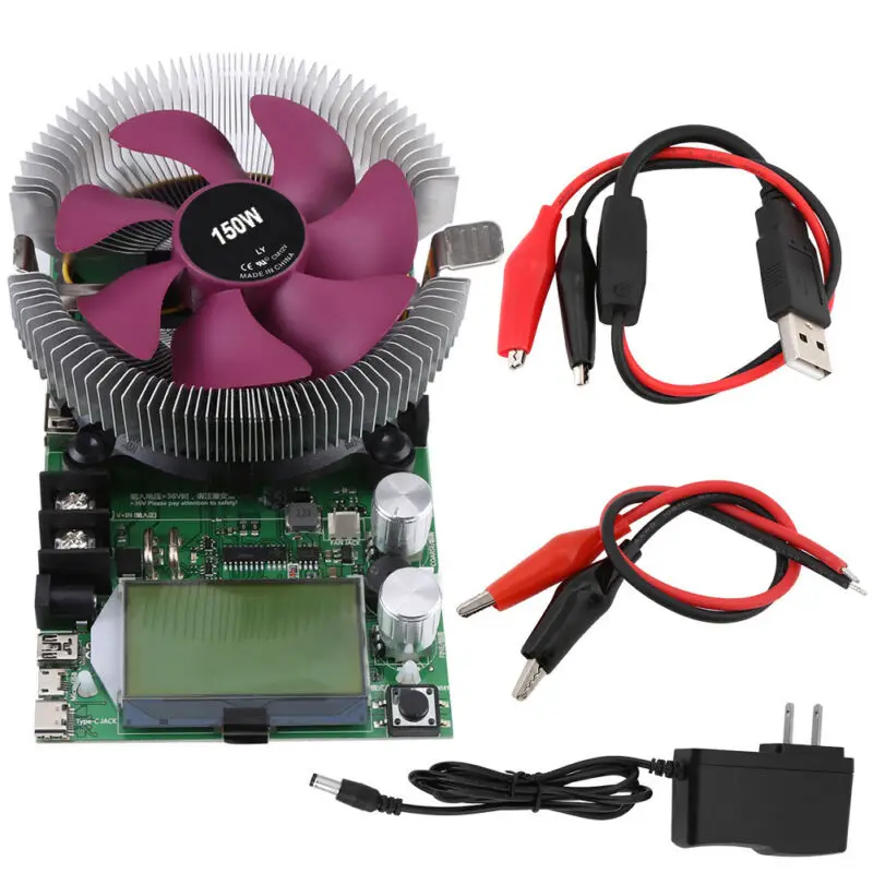1* LCD Screen USB Adjustable Constant Current Electronic Load 150W 20A 80~106kpa
1* LCD Screen USB Adjustable Constant Current Electronic Load 150W 20A 80~106kpa