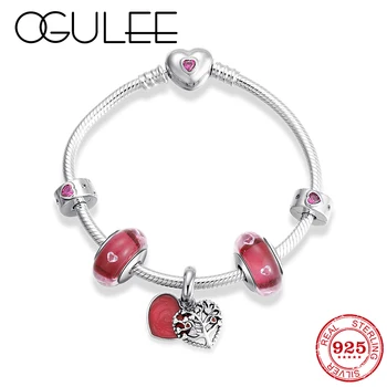 Romantic encounter 925 Sterling Silver Bracelets Charm Heart Bead Women Wedding Party Jewelry Snake bone chain Bracelet DIY Gift
Romantic encounter 925 Sterling Silver Bracelets Charm Heart Bead Women Wedding Party Jewelry Snake bone chain Bracelet DIY Gift