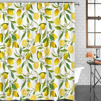 Durable Polyester Fabric Shower Curtains for Bathroom/Reading Nook Summer Garden Fruit Lemon Slice and Leaves Waterproof Bathtub
Durable Polyester Fabric Shower Curtains for Bathroom/Reading Nook Summer Garden Fruit Lemon Slice and Leaves Waterproof Bathtub