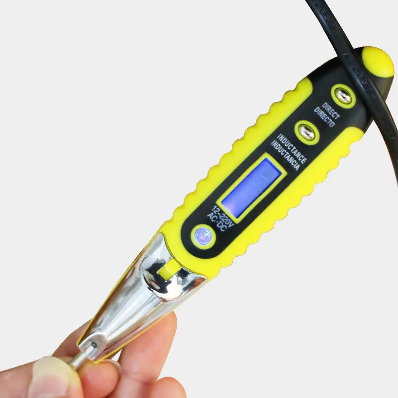 Multi-Function Digital Induction Electrical Tester Pen Test Pencil 10-220V AC DC Measuring Voltage Detector With LED Light Power
Multi-Function Digital Induction Electrical Tester Pen Test Pencil 10-220V AC DC Measuring Voltage Detector With LED Light Power
