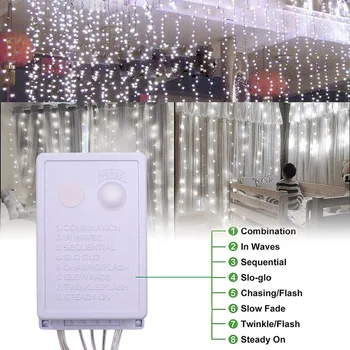 600-LED White Light Romantic Christmas Wedding Outdoor Decoration Curtain String Light 110V US Plug
600-LED White Light Romantic Christmas Wedding Outdoor Decoration Curtain String Light 110V US Plug